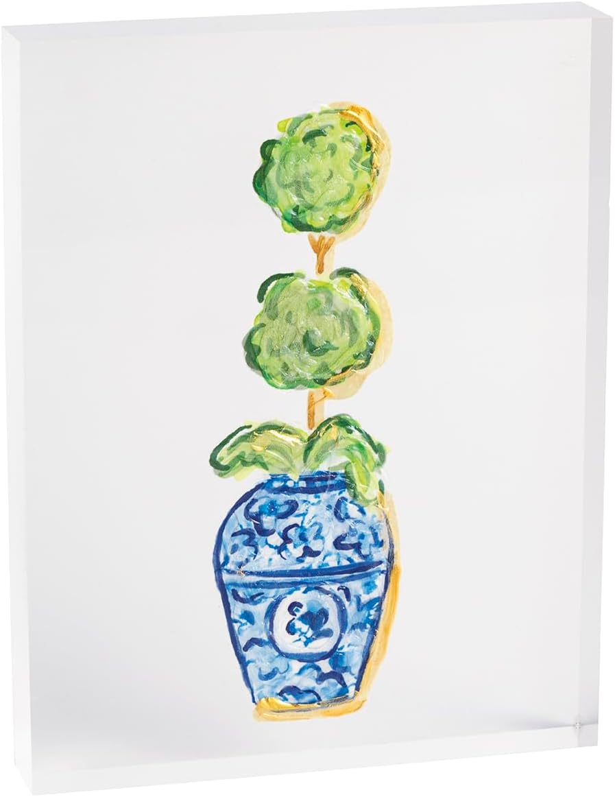 Mud Pie Single Topiary Acrylic Plaque