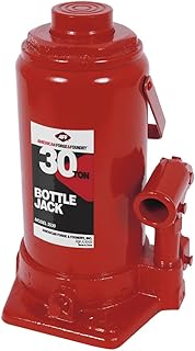AFF Heavy Duty 30 Ton Bottle Jack, Manual, Machine Hardened Steel Saddles, Centered Pumps and Rams, 3530
