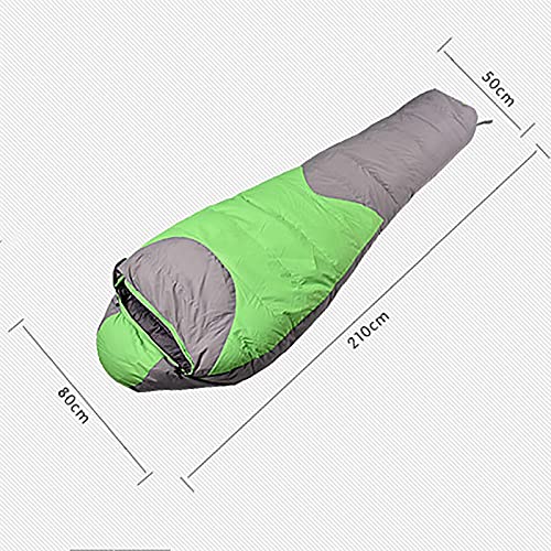 Jianghuayunchuanri Bequemer Schlafsack Outdoor Down Schlafsack Herbst und Winter Outdoor Camping Schlafsack Indoor- und Outdoor-Aktivitäten (Farbe : Grün, Size : 210x80x50cm) - Image 6