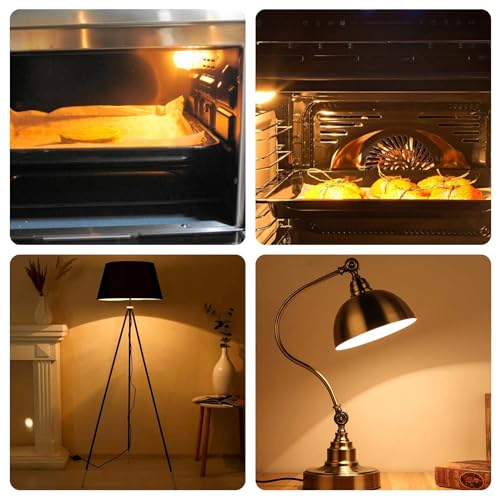 SCNNC Backofenlampe E27 300 Grad Hitzebeständig 230V Backofen G45 Dimmbar, 400LM Warmweiß 2700K, 45MM Globe Klar Ofenlampe E27 G45 für Ofen, Lava Lampe, Mikrowellen, 5 Stück