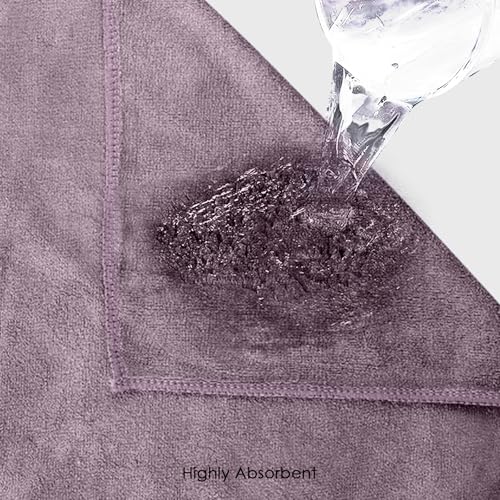 Image of HOUSSE Microfiber Face Towels | Ultra Absorbent, Odour-Free, Quick Dry 550 GSM Face Towel for Home, Gym, Travel, Running and Personal Use | 30x30 cm | Set of 4 Ink Blue,Anthler (Pack of 4)