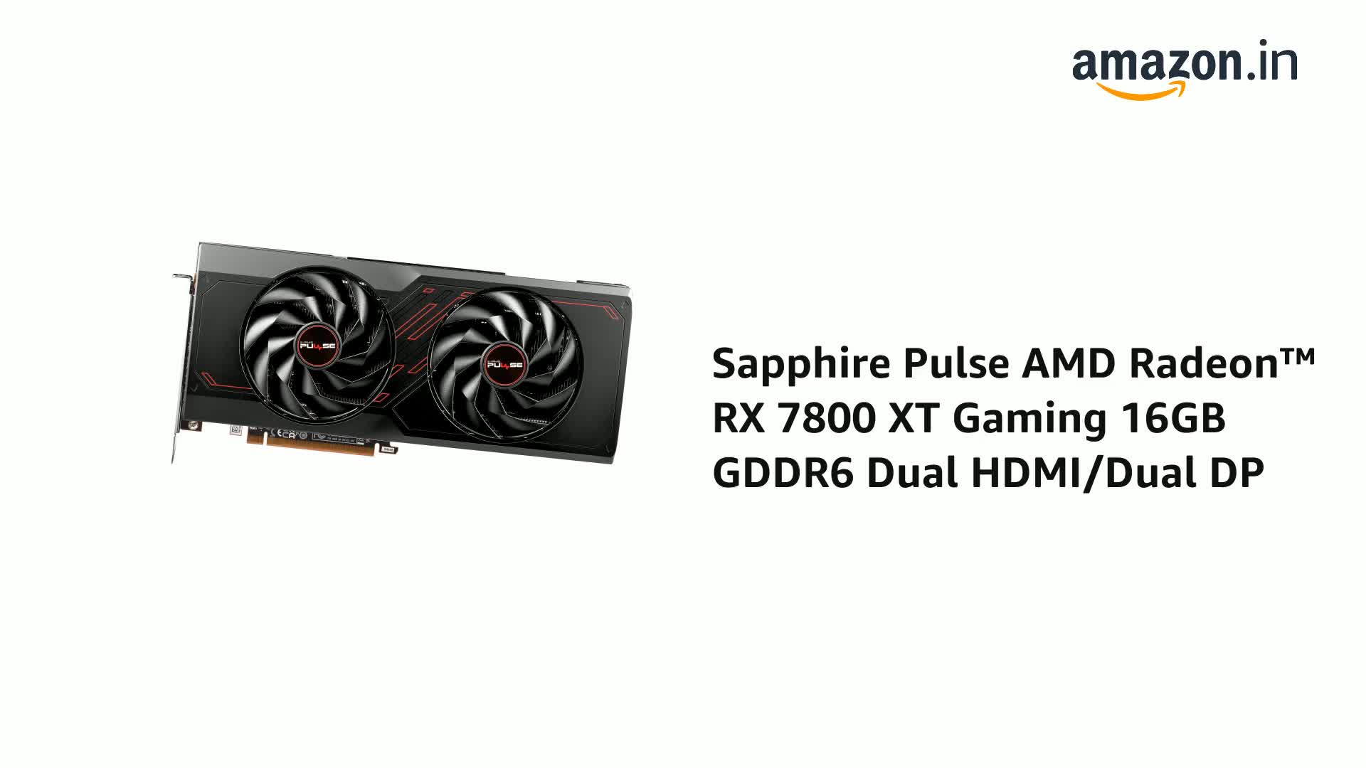 Amazon.in: Buy Sapphire Pulse AMD Radeon Rx 7800 Xt Gaming 16Gb