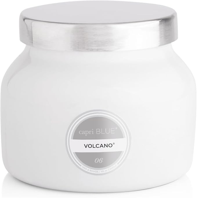 Capri Blue Volcano Scented Candles White Color