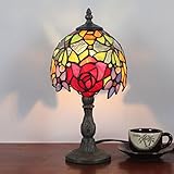  Gweat 6 Zoll Rose Pastorale Retro antike Tischlampe Nachttischlampe