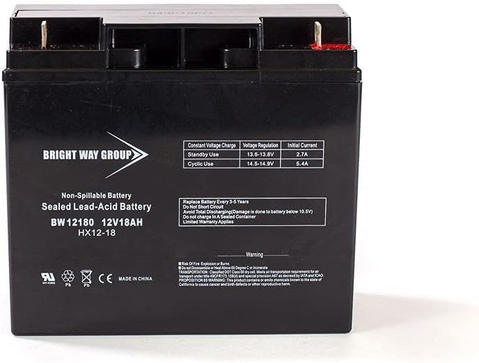 Bright Way Replacement Battery for Solar Booster Pac ES5000 12V 18Ah NB Jump Starter Battery