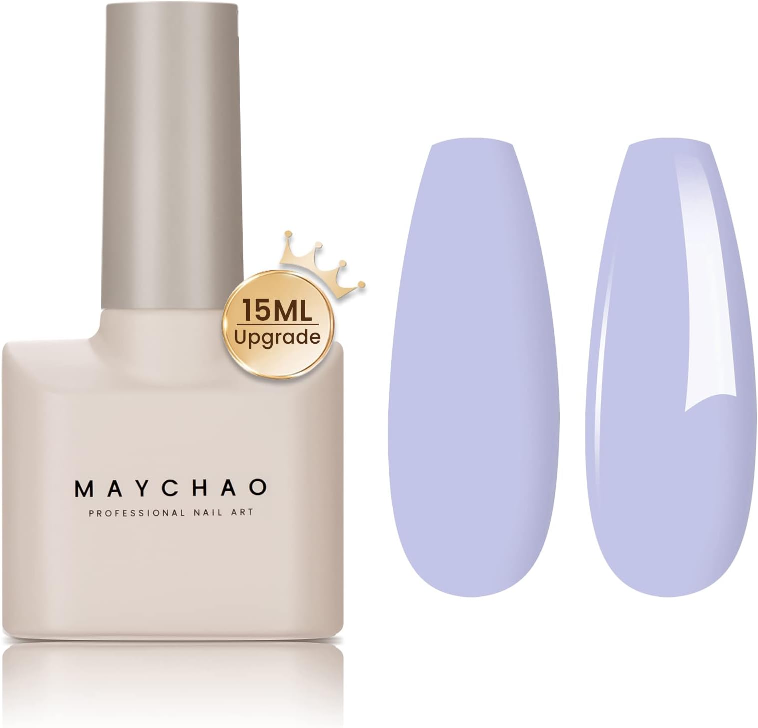 MAYCHAOGel Nail Polish, 15ML Lilac Purple Gel Nail Polish, Soak Off UV LED Spring Summer Pansy Gel Nail Polish Nail Art Starter Manicure Salon DIY at Home, 0.5 OZ, Pack Of 1