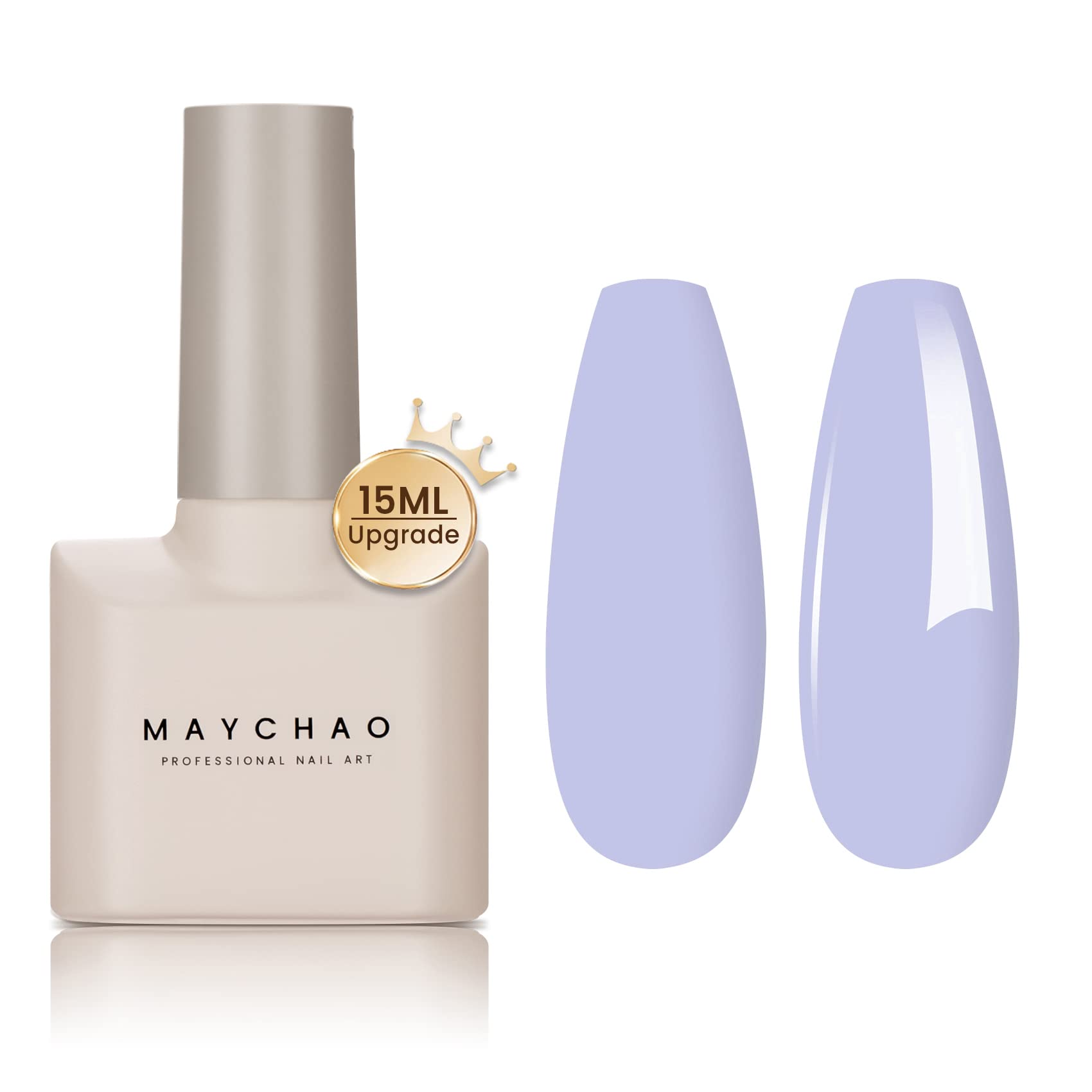 MAYCHAOGel Nail Polish, 15ML Lilac Purple Gel Nail Polish, Soak Off UV LED Spring Summer Pansy Gel Nail Polish Nail Art Starter Manicure Salon DIY at Home, 0.5 OZ, Pack Of 1
