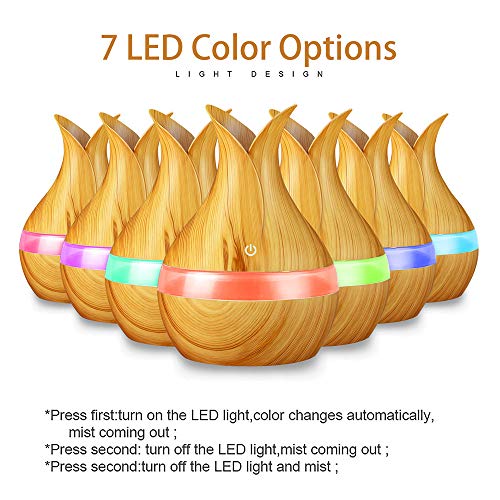 Btuty Umidificador de ar 300 ml USB Difusor de Ar Máquina de Aromaterapia com Óleo Essencial com Luz