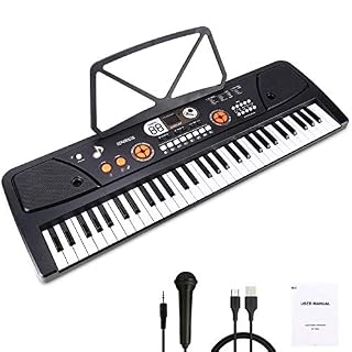 WOSTOO Clavier de Piano 61, Portable Musique Clavier Électronique Organe Numérique Piano Musical Instrument avec… - Les Beatles, Paul McCartney, John Lennon, RIngo Starr, George Harrison