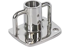 Heavy-Duty Adjustable Stainless Steel Pocket Metal Pole Flag Pole Holder Mounting Bracket