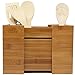 Bamboo Expandable Utensil Holder Organizer|Constructed from 100% Real Bamboo Wood● Durable ●Dividers for Flatware and Kitchen Utensils