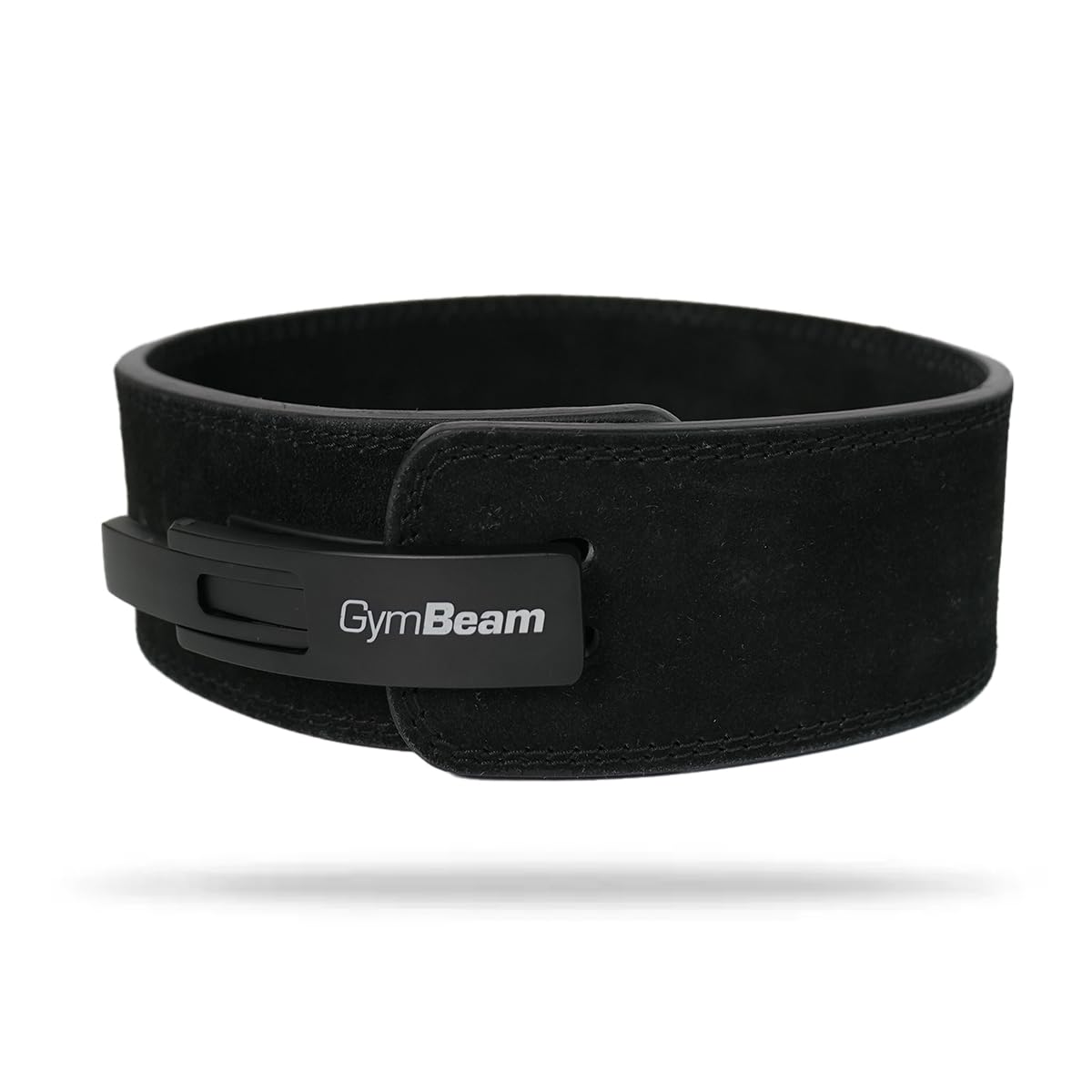 GymBeam Cintura da Powerlifting Lever - Cintura in Vera Pelle a 4 Strati per Sollevamento Pesi - Supporto Lombare per Squat, Stacco da Terra e Bodybuilding