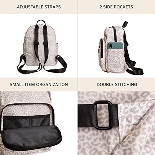 Image of Jadyn Mini Backpack for Women, Small Travel Bag, 8.5 Liter Daypack, Millie Backpack with Cute Designs (Desert Leopard)
