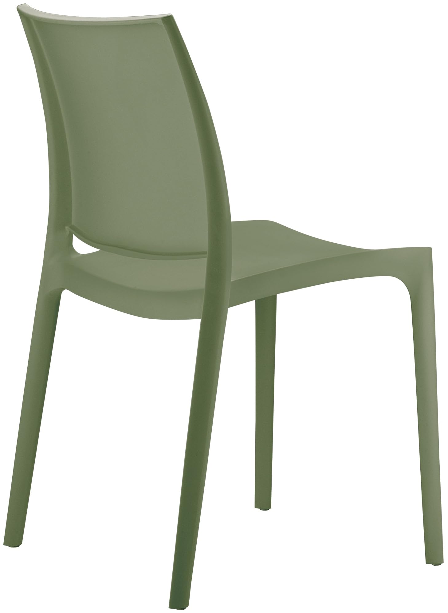 CLP Silla Apilable Maya De Exterior o Interior | Silla De Jardín Resistente A La Intemperie | Silla De Terraza Hecha De Polipropileno Color:Oliva
