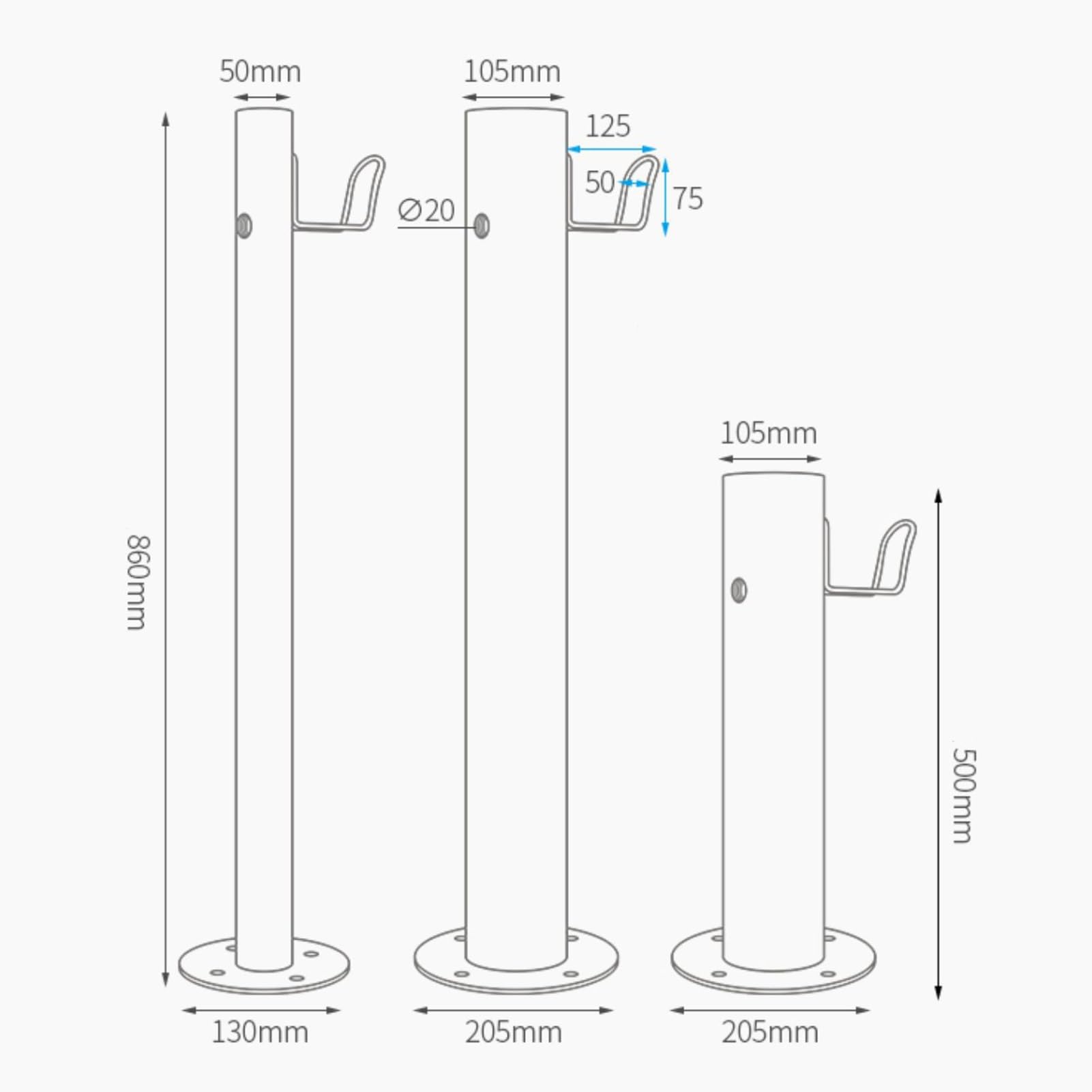 Columna de agua de acero inoxidable para exteriores, grifo anticongelante independiente con cerradura, espiga de hidrante de jardín para riego y lavado de patio trasero (86 x 10,5 cm)