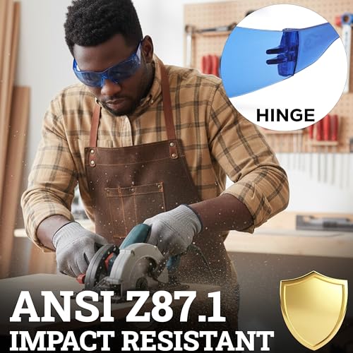 Image of BISON LIFE Clear Safety Glasses - ANSI Z87.1 Certified Scratch & Impact Resistant Eye Protection Goggles for Men & Women