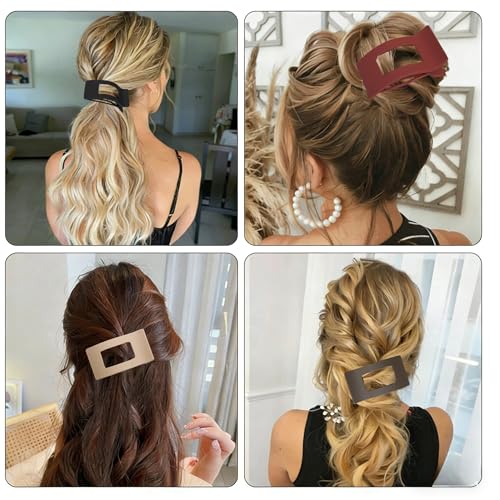 Set de 8 pinzas grandes mate para cabello miniatura 6