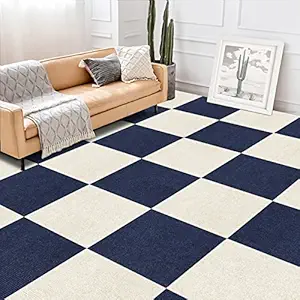 HUIJIE Rug Mat, Joint Mat, 11.8 x 11.8 inches (30 x 30 cm), 30 Pieces, Flooring, Carpet Tile Carpet, Large, Suction Mat, Soundproof, Non-Slip, Floor Protection and Decoration, Stays In Place, Tile, Flooring, Carpet, Pet