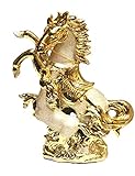 Italian Style Gold/Silver Horse Fole Romany Gypsy China Ornament Ceramic Center (Gold)