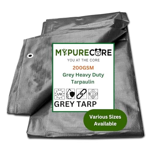 Heavy Duty Waterproof Grey Tarpaulin