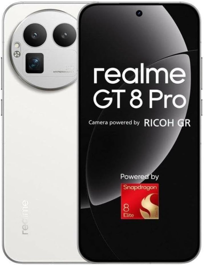 realme GT 8 Pro Dual-SIM 512GB ROM + 16GB RAM (GSM Only | No CDMA) Factory Unlocked 5G Smartphone (Diary White) - International Version