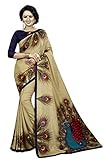 Yashika Sari doux de style kalamkari bhagalpuri et cachemire en soie pour femme avec chemisier (Multi Color_Free_Size, Multicolore, taille unique