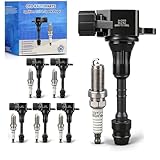 OTO-K Ignition Coil Pack and Iridium Spark Plug Compatible with Nissan Altima Maxima Murano