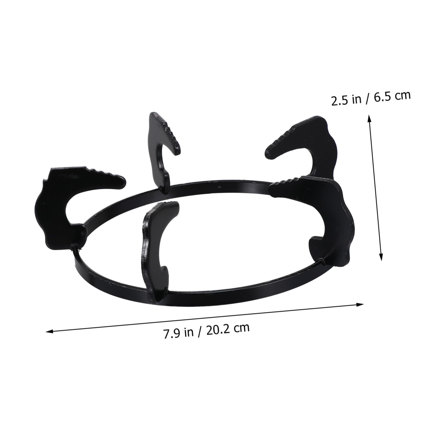 2 Stück Gusseisen Gasherdrost Rund 20, 2cm Schwarz