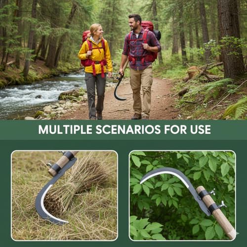 Image of Pruning Saw with Curved Blade | Heavy Duty Sickle Cutter Head for Tree Branch, Wood, Grass & Weed Cutting - Manual Garden Tool Attachment (A1)