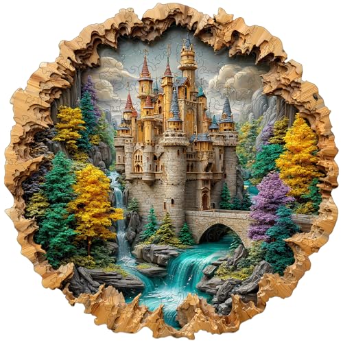 Autumn Castle Wooden Jigsaw, 500 Pieces