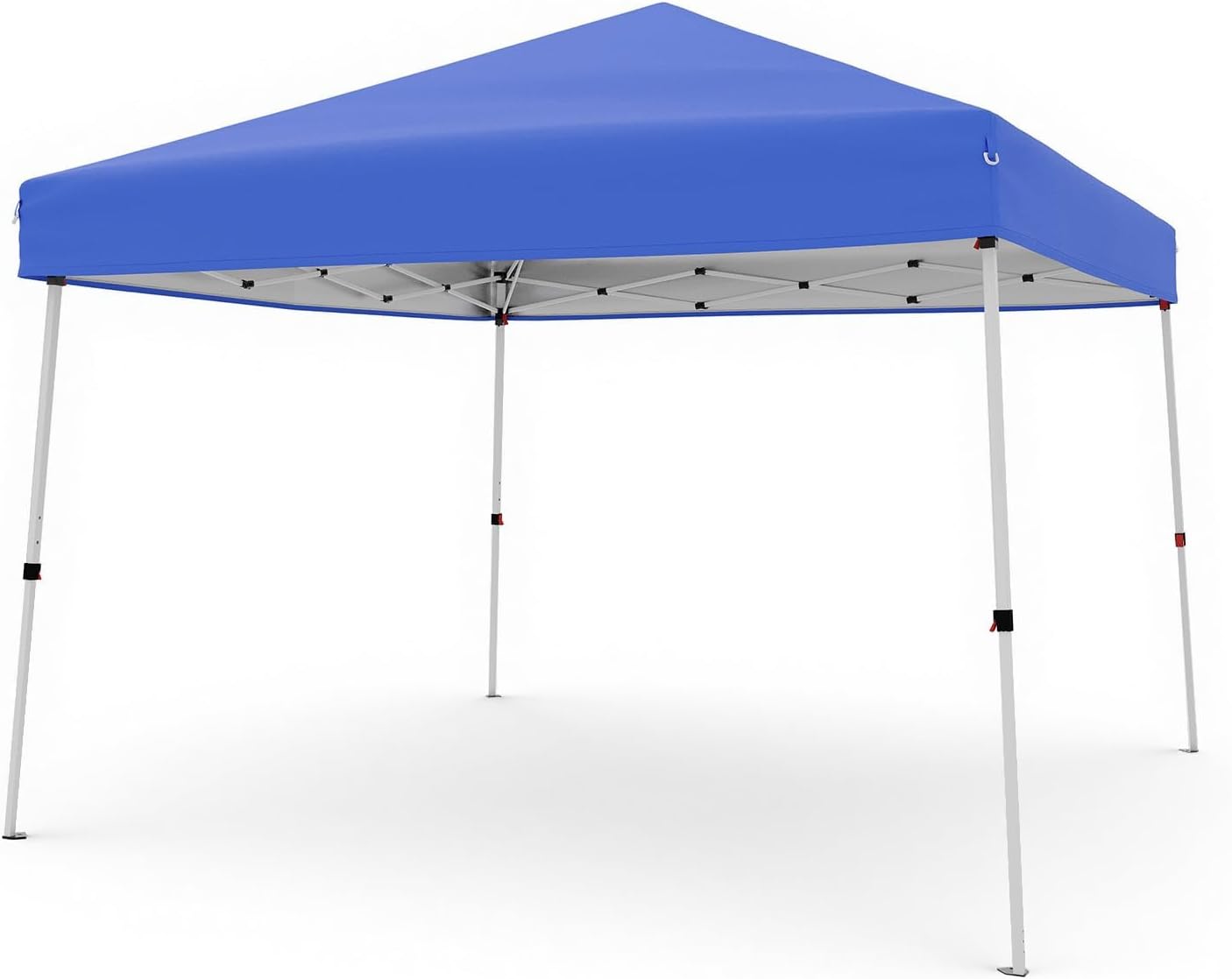 10x10ft Pop Up Canopy Tent with Slant Legs – Outdoor Instant Gazebo Shelter, UV-Resistant Waterproof Cover, Adjustable Height, Carrying Bag – 8x8ft Shade for Patio, Beach, Garden, Events