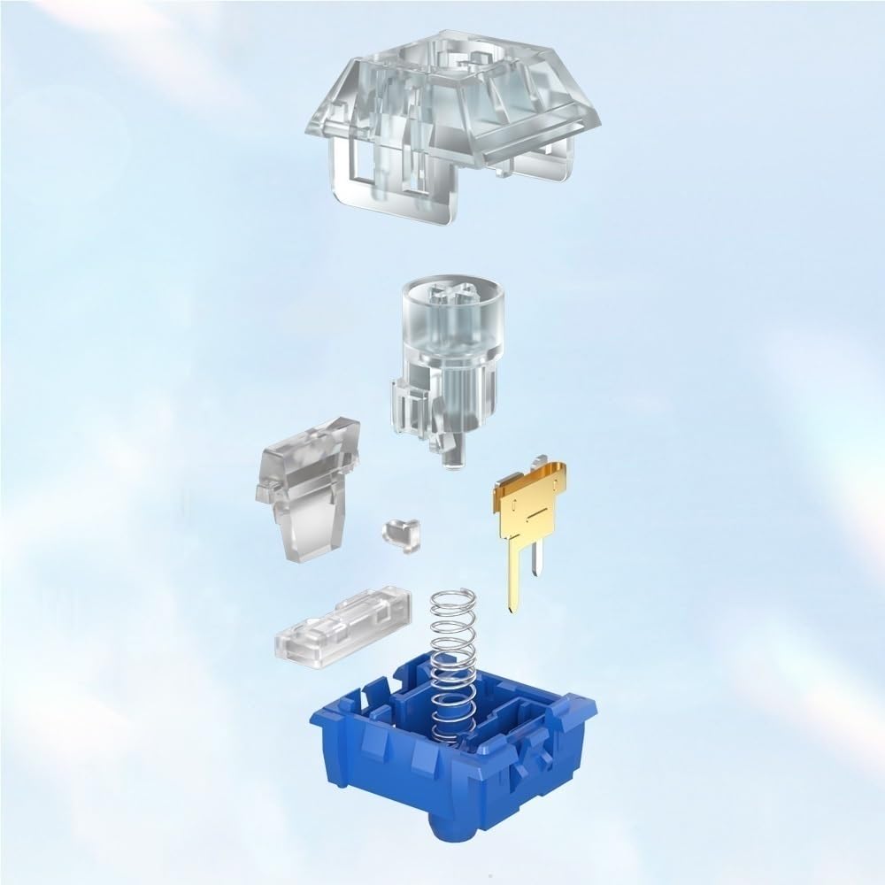 Kailh Deep Sea Silent Pro Box V2 Switch, Interruptor De Teclado Mecánico Prelubricado con Diseño De Whale/Islet(Islet (Linear),90PCS)