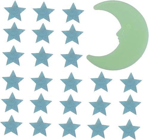 Miniatura 8 de EXCEART 402 calcomanías de pared para habitación de niños, calcomanías fluorescentes que brillan en la oscuridad, calcomanías de pared