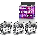MM MUCH & MORE Compatible LC103 Ink Cartridge Replacement for Brother LC103BK XL LC103XL LC103CL (B-103) to Used for DCP-J152W MFC-J245 MFC-J285DW Printers (3X Black)
