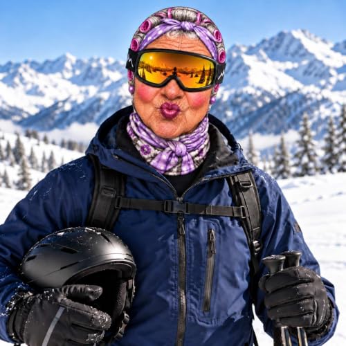 Old Women Ski Mask Funny Realistic 3D Printed Winter Full Face Balaclava - image 5