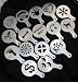 Coffee Latte Art Cappuccino Stencils Stainless Steel Plate Template 16 Designs by Gater