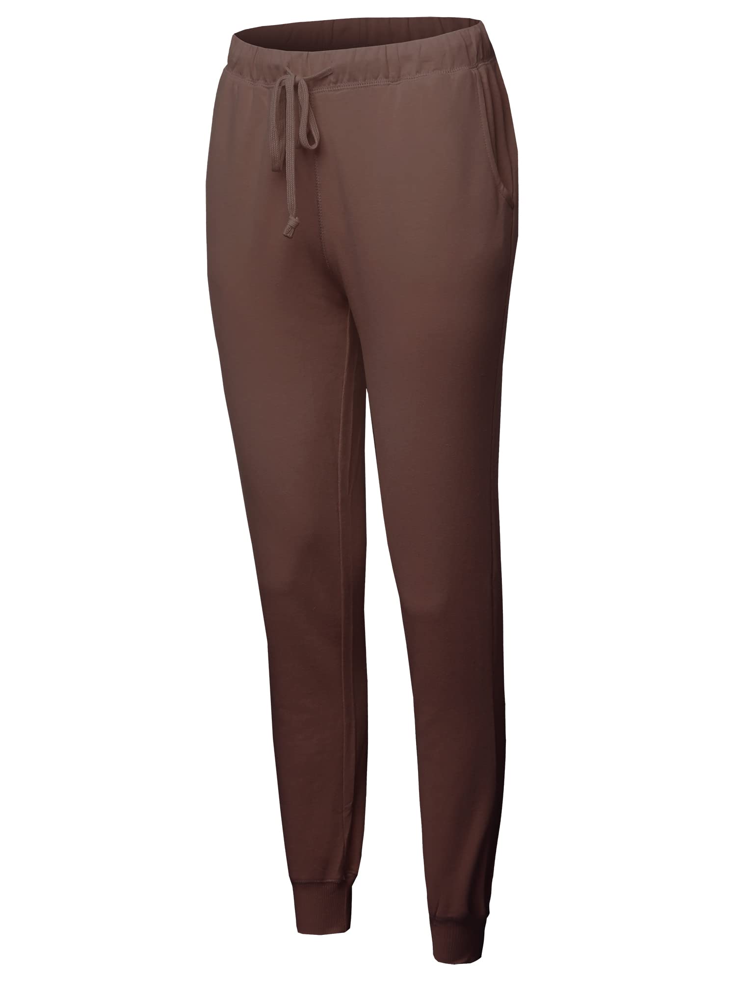 Made by Emma Women's Light-Weight French Terry Activewear Jogger Track Cuff Running Sweatpants