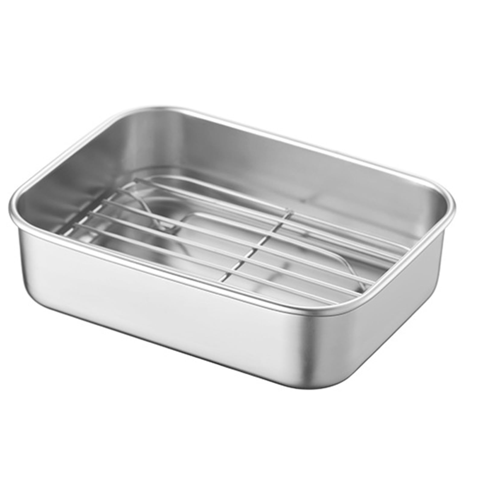 Piceioep Metal Kitchen Preps Dishes Stainless Steel Food Storage Container for Ingredient Salads and Picnics Meal Holding Salad Holder