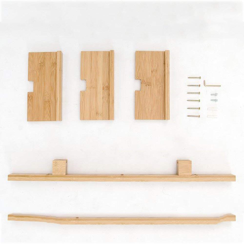 MU Estantes para el hogar Estantería Estante de Almacenamiento Organizador montado en la Pared de Madera para Dormitorio, Sala de Estar, baño, Cocina, Oficina y más Bastidores de 3 Niveles, 4 Niveles