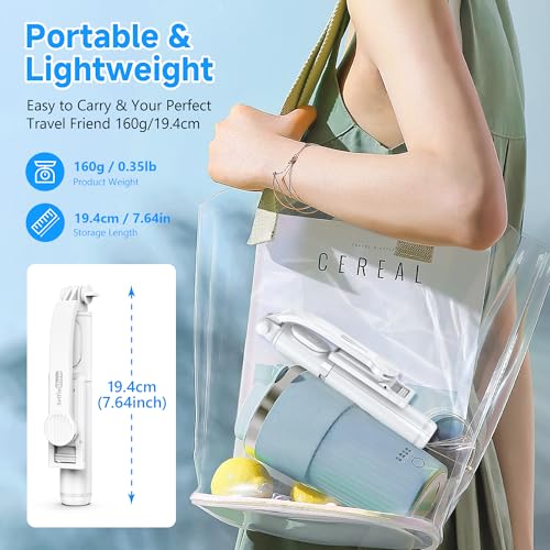 Image of Selfie Stick, Lightweight Tripod for iPhone, 360 Rotation Phone Tripod with Detachable Wireless Remote & Clip, Portable Selfie Stick Phone Stand for Live Streaming /Selfie /Video Recording