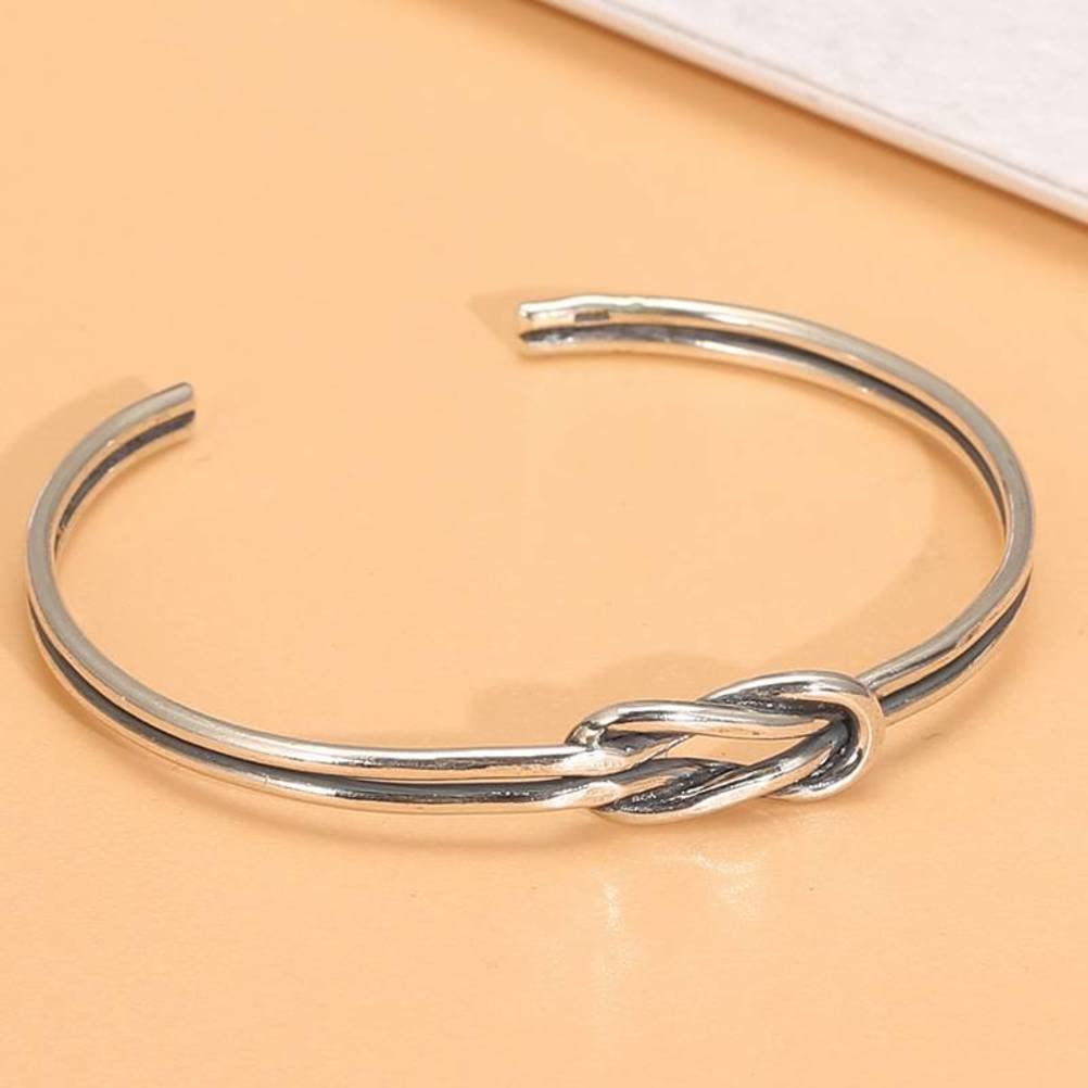 S925 Silver Bangle Retro Personalidad de Plata de Platabrazalete