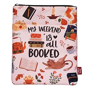 My Weekend is All Booked, Book Sleeve with Zipper and Front Pocket, Book Covers for Paperback, 11 x 8.5 Inch, Book Lovers Gifts