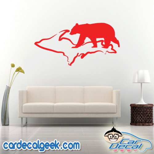Michigan Upper Peninsula Up Bear Decal Car & Truck Window Decal Sticker, Laptop Decal Sticker, Decal Sticker, Wall Decal Sticker , 8-Inch , Orange #TOP3