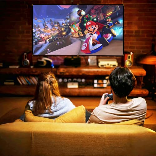 Pantalla de Proyección de 120 Pulgadas,Pantalla de Cine Portátil para Exteriores,Pantalla de Proyección Plegable Antiarrugas de Doble Cara para el Hogar,el Aula - imagen 7