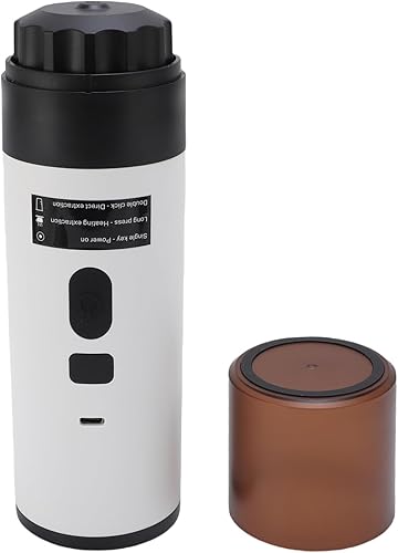 Cafetera portátil mejorada para viajes, máquina de café autocalentable de larga duración de 72 W, pequeña cafetera eléctrica de cápsulas para