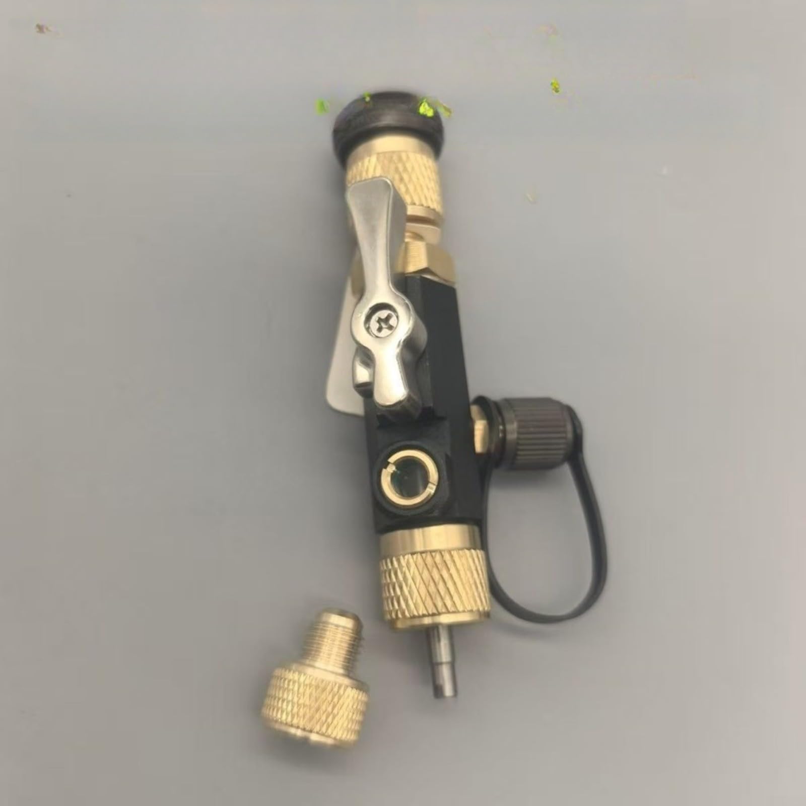 Herramienta de extracción de núcleo de válvula magnética de aleación de cobre de 1/4 5/16 pulgadas con vidrio de visión para R22/R32/R410A, CA para sistemas Sin liberación Acabado dorado (A