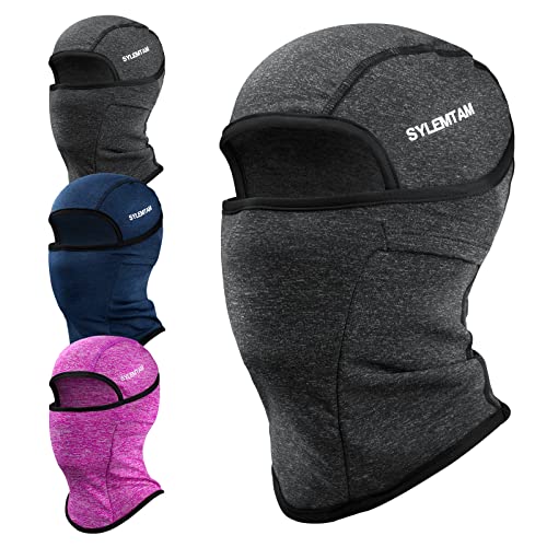SYLEMTAM Kids Ski Mask Winter Balaclava Windproof Neck Warmer Toddler Balaclava for Children Age 2-5 Years Black