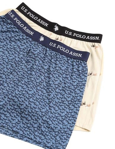 Image of U.S. Polo ASSN. Mens OEX09 Comfort Regular Fit Solid Boxers - Pack of 2