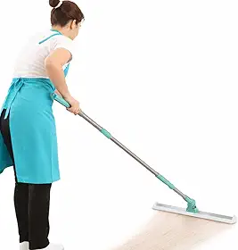 Rodo de Silicone Retratil Articulado 2 em 1, Cabeça Giratória 180° e Base de 50cm Vassoura Mágica– Remove Pelos, Água e Sujeira em Pisos, Vidros e Superfícies