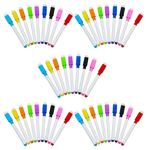 NUOBESTY Colored Ink Markers 45pcs Whiteboard Markers Dry Erase Erasable Pen for Writing Supplies